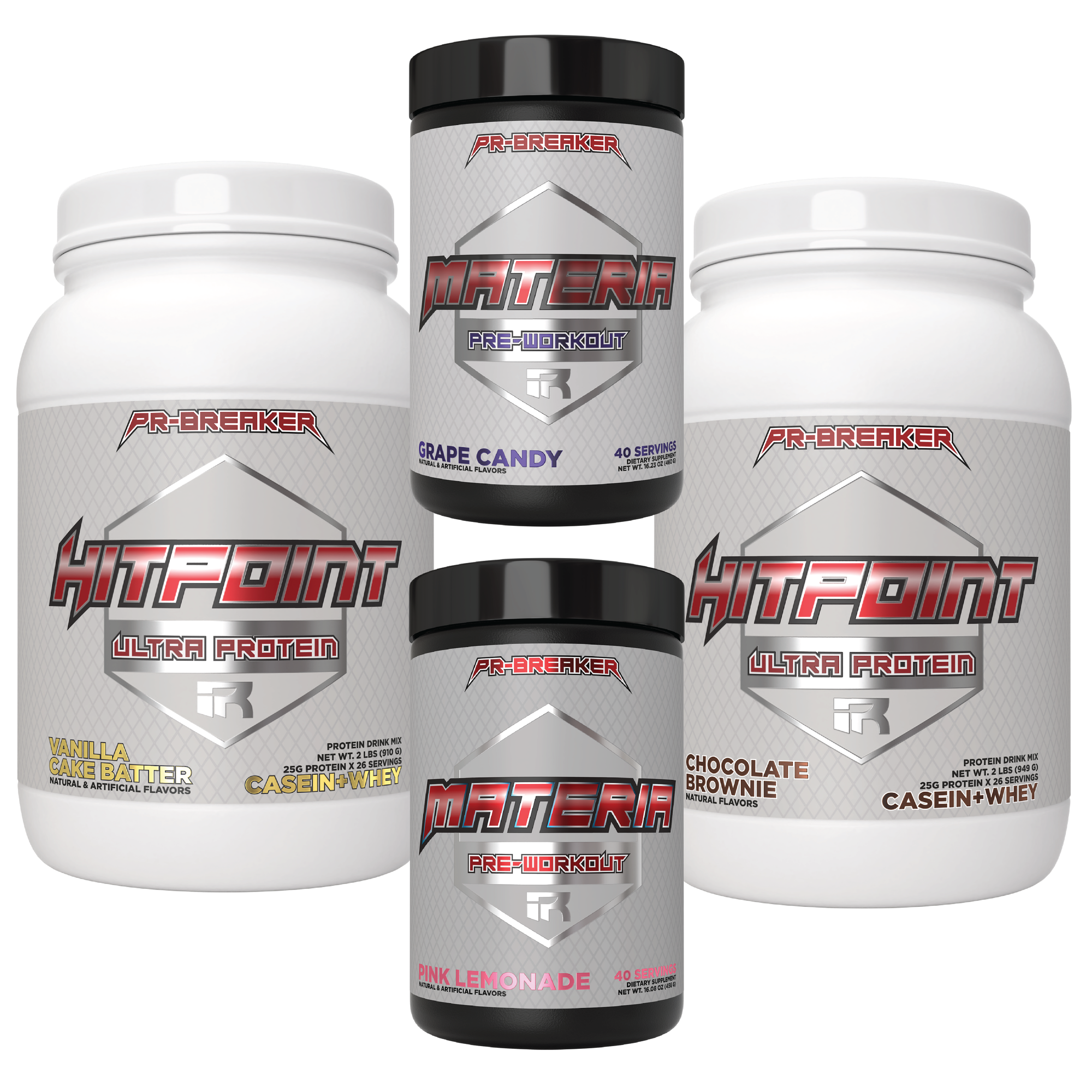 The Ultimate Stack — 2 HITPOINT + 1 Pink Lemonade MATERIA + 1 FREE Grape Candy MATERIA
